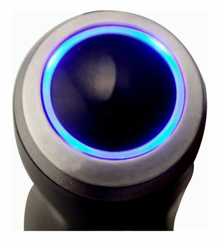 Haeger Handblender HB-11B.014A in black with 1100W power, shown with blending attachment for kitchen use.