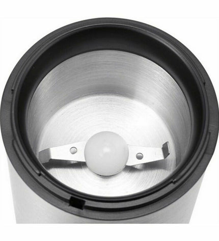 Haeger CG-200.001A electric coffee grinder with 200W power, compact kitchen appliance for ground coffee preparation.