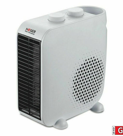 Haeger FH-200.013A 2000W multicolour portable heater with heating and cooling functions, compact design, and control panel.