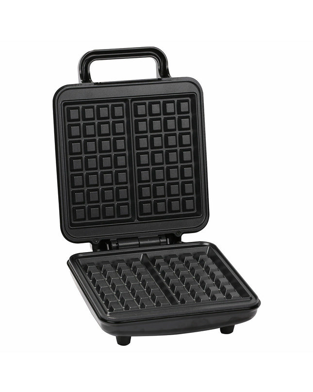 Haeger WM-140.001A waffle maker, 1400W, compact electric kitchen appliance for making waffles, black with control knob