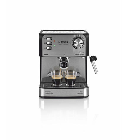 Haeger CM-85B.011A electric coffee grinder with stainless steel blades for home brewing and tea preparation.