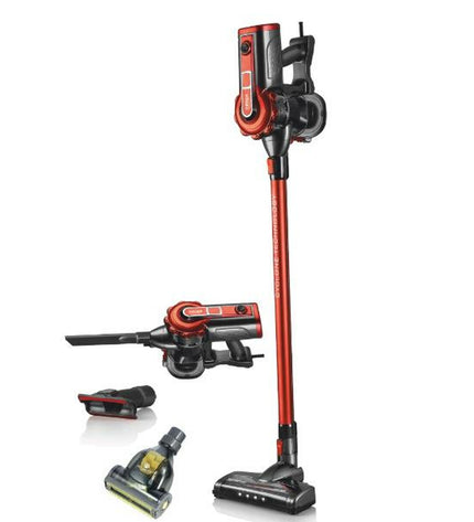Haeger Venus Plus 600 Rood cyclone vacuum cleaner with 600W power, designed for home cleaning and floor maintenance.