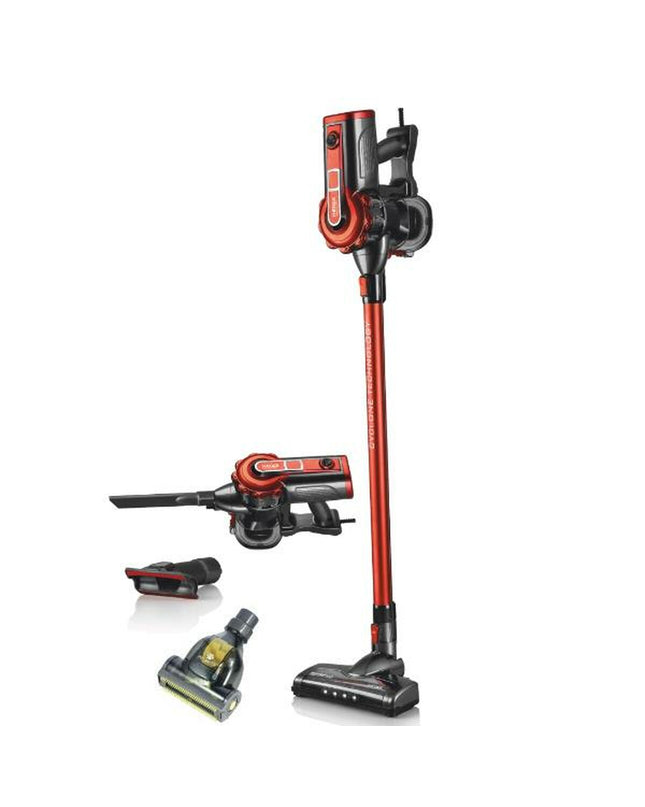 Haeger Venus Plus 600 Rood cyclone vacuum cleaner with 600W power, designed for home cleaning and floor maintenance.
