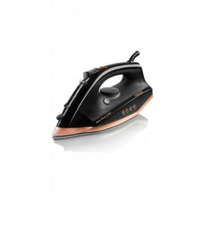Haeger Dark River 2200W steam iron with adjustable steam settings and ergonomic handle, designed for home ironing.