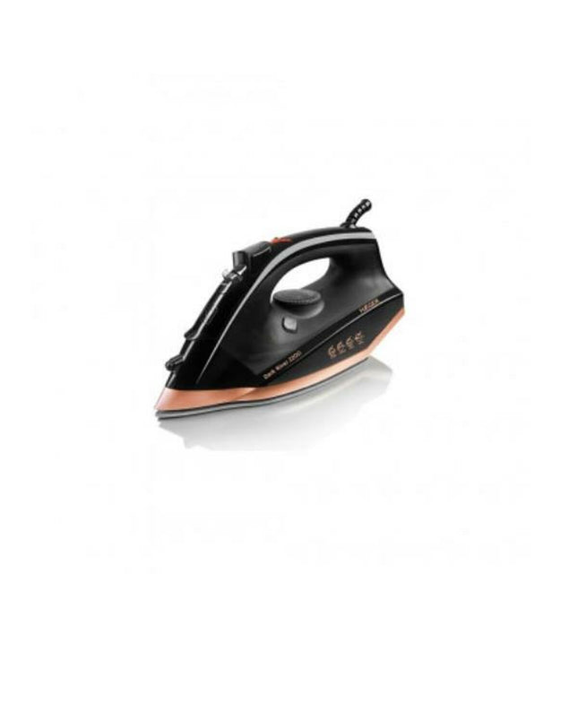Haeger Dark River 2200W steam iron with adjustable steam settings and ergonomic handle, designed for home ironing.