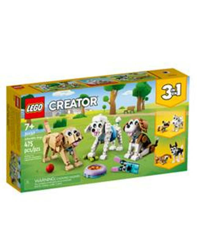 Lego 31137 3-in-1 building toy set with 475 pieces, featuring colorful Lego bricks and construction models for kids.