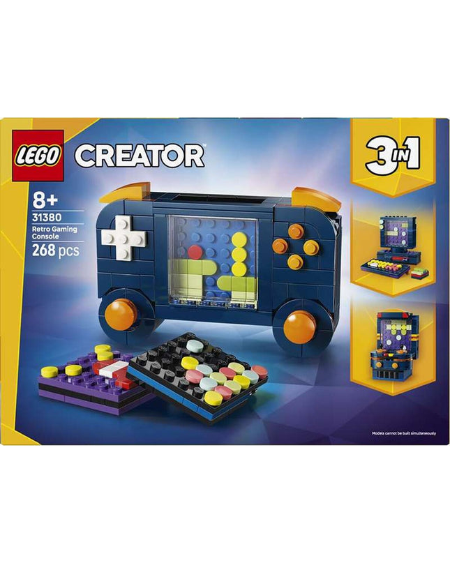 Lego Bouwspel 31380 with colorful building blocks and Lego logo, designed for creative construction play.