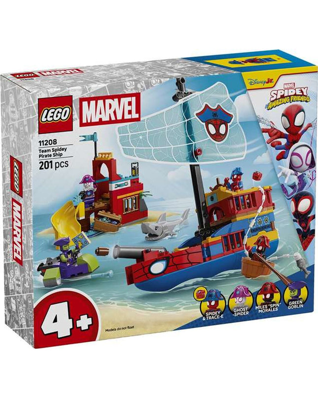 Lego Marvel Bouwspel 11208, colorful building toy set with Marvel superhero figures and accessories for imaginative play.