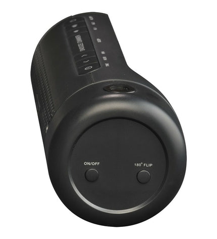 Black Denver Electronics CPR-700 FM radio alarm clock with digital display and built-in speaker.