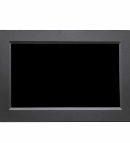 Black Denver Electronics PFF-1015B 10.1-inch digital photo frame displaying images in landscape orientation.