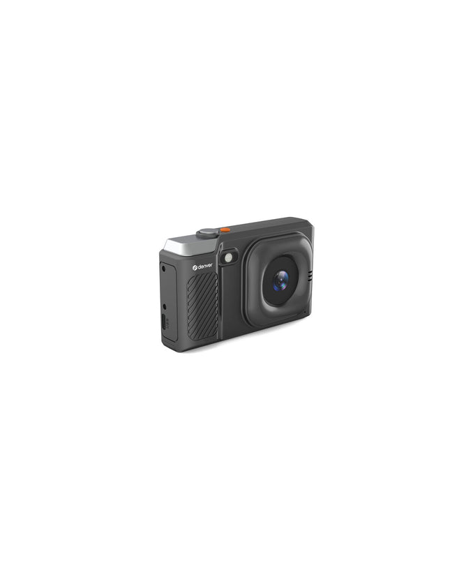 Denver Electronics DCA-4818B digital camera showcasing a compact design with lens, screen, and control buttons for photography and video.