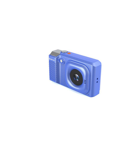Denver Electronics DCA-4818BU digital camera showing front view with lens and controls, ideal for photography and videography.