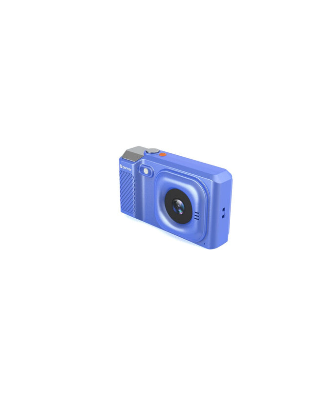 Denver Electronics DCA-4818BU digital camera showing front view with lens and controls, ideal for photography and videography.