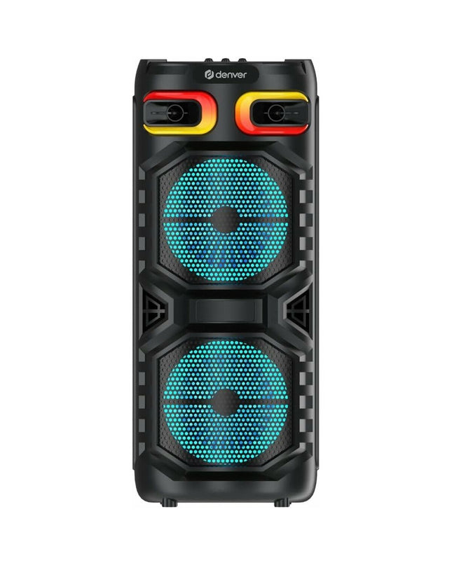 Denver Electronics BPS-355 black speakers with 16W power, compact audio and hi-fi equipment for clear sound.