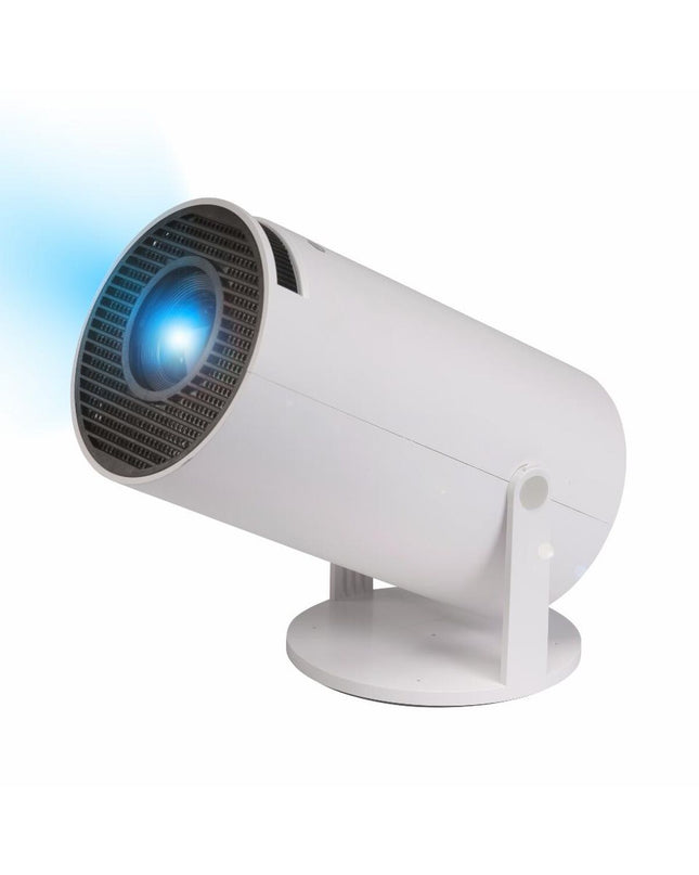 Denver Electronics PR-2500 projector displaying a bright 1920x1080 HD image for home theater and electronic entertainment.