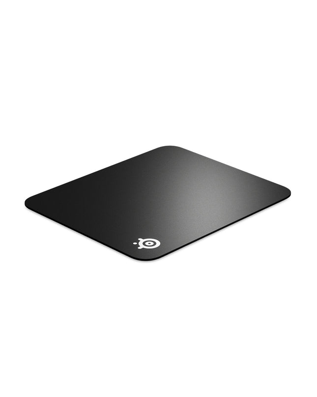 SteelSeries QcK Hard black gaming mat for electronics and plug-and-play consoles, with a smooth surface for precise gameplay.