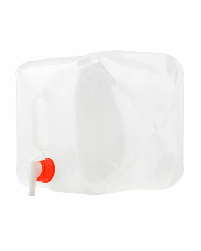 Outfit Waterhouder Outfit Wit 10L, collapsible portable water container for outdoor camping and hiking, 23x23x25 cm.