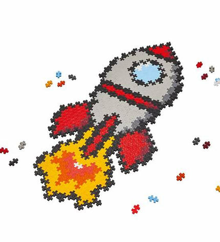 Lúdilo Puzzel Lúdilo Plus Plus Rocket with 500 pieces, colorful plastic puzzle toy for children and brain games.