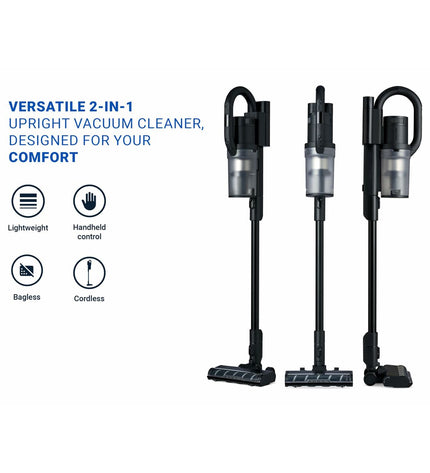 Nilfisk S1 PETCARE steel stofzuiger for home cleaning, showing the vacuum cleaner with attachments on a tiled floor.