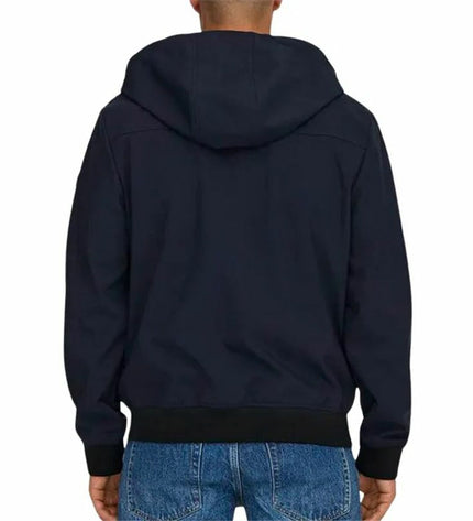 Men's navy blue sports jacket by Only & Sons, outdoor sportwear with a modern fit and breathable fabric.