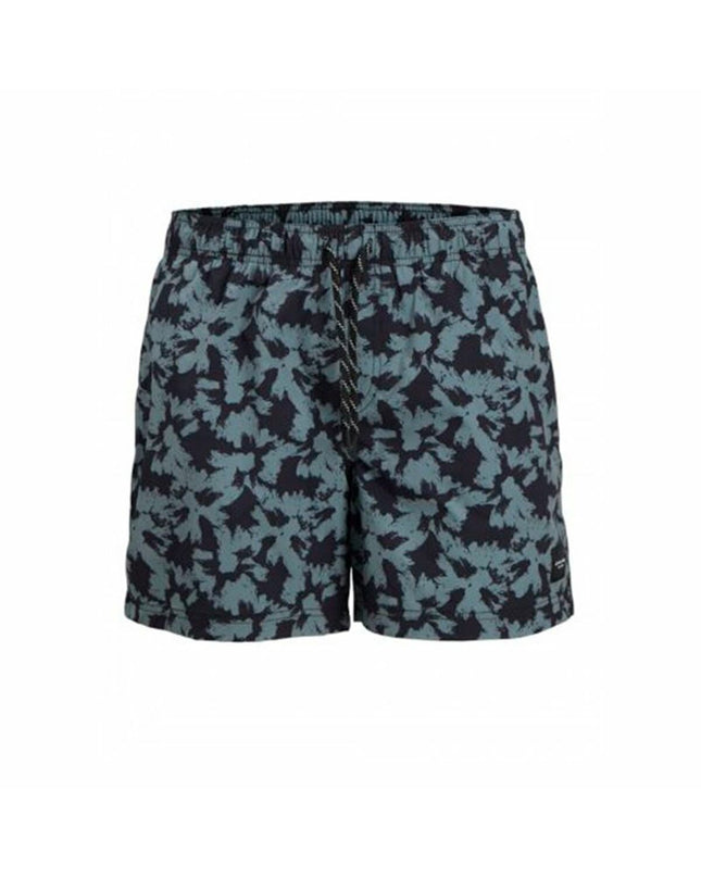 Black Jack & Jones women's swimwear with floral pattern, athletic one-piece swimsuit for watersports and outdoor activities.