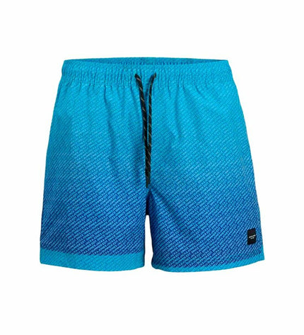 Jack & Jones women's sporty swimsuit with a blue gradient design, suitable for watersport and outdoor activities.