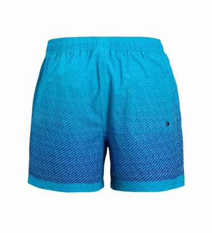 Jack & Jones women’s blue gradient swimwear, sporty one-piece swimsuit for watersports and outdoor activities.