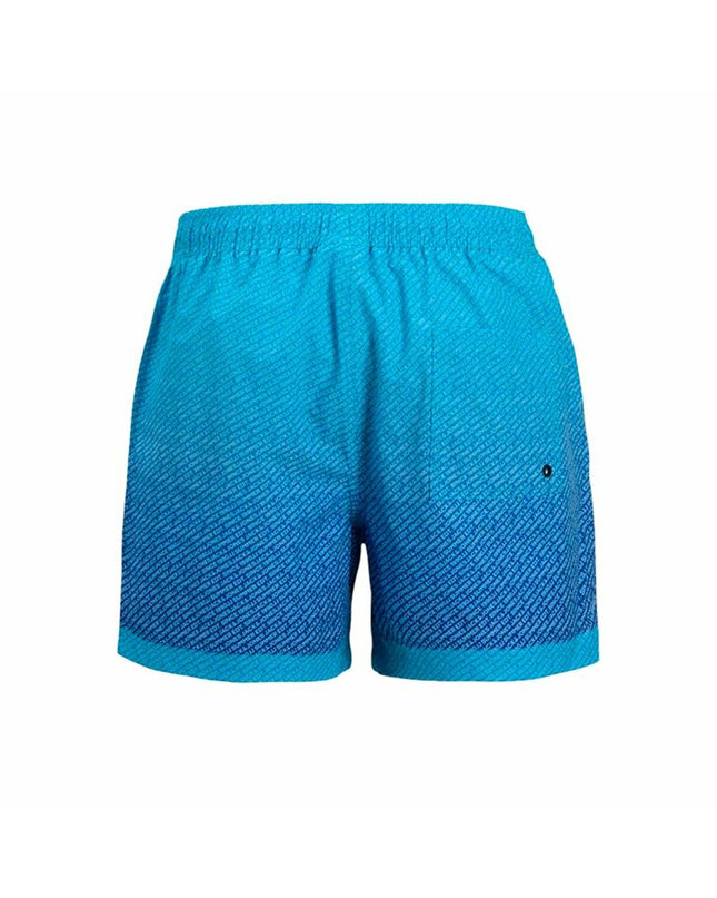 Jack & Jones women’s blue gradient swimwear, sporty one-piece swimsuit for watersports and outdoor activities.