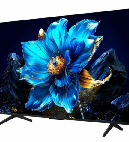 TCL 50-inch 4K Ultra HD HDR QLED Smart TV with slim bezel and vibrant screen display.