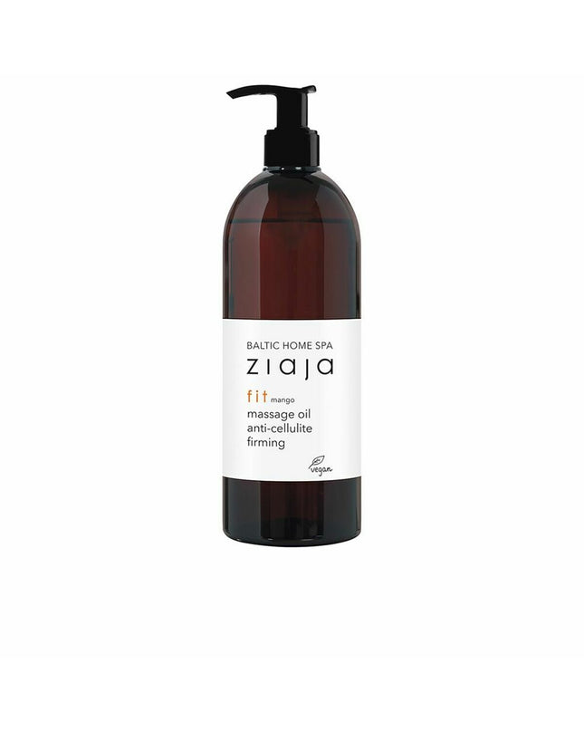 Ziaja Baltic Home Spa Fit anti-cellulitis massage oil bottle, 490 ml, health and personal care product for wellness and skin care.