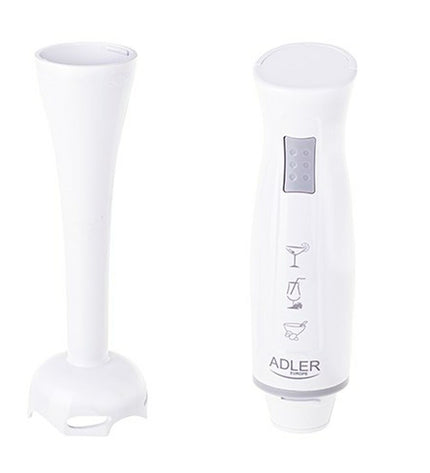 Adler AD 4622 hand blender with 300W motor, white color, compact design for kitchen blending tasks