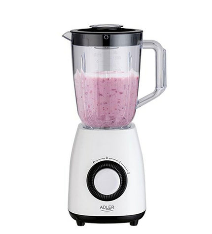 Electric kitchen mixer Adler AD 4085 in white with 1.5L bowl and 1000W motor, ideal for baking and cooking.