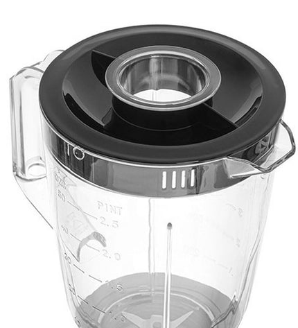 Adler AD 4085 1.5L white electric mixer with 1000W motor, compact kitchen appliance with stainless steel mixing bowl and control buttons.