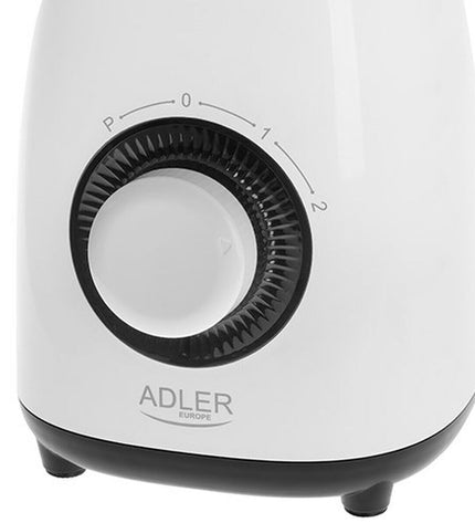 Adler AD 4085 1.5L white hand mixer with 1000W power, shown with beaters attached, ideal for home cooking tasks