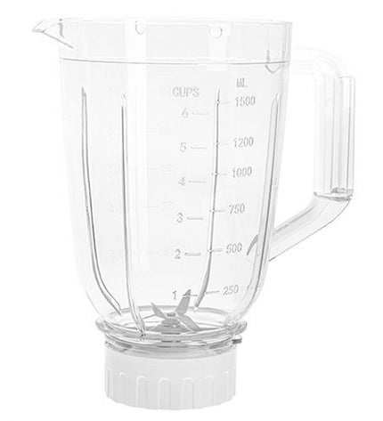 Adler AD 4085 1.5L white electric mixer with 1000W power, featuring a sleek design and stainless steel mixing attachments.