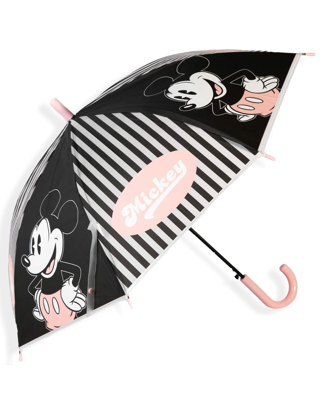 Blue Mickey Mouse dome umbrella with a 76 cm diameter, featuring Disney's Mickey Mouse design, ideal for travel and rain protection.