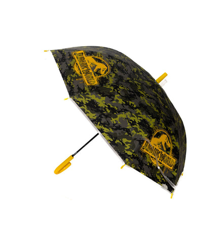 Jurassic World Zand umbrella for luggage, 76 cm diameter, featuring dinosaur-themed design, lightweight and foldable.