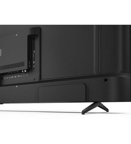 Sharp 70-inch 4K Ultra HD LED Smart TV showcasing a sleek black screen in a modern living room setting
