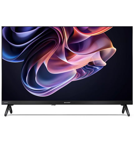 Sharp 24-inch HD LED Smart TV with Google Assistant, slim design and 60Hz refresh rate, ideal for home entertainment.