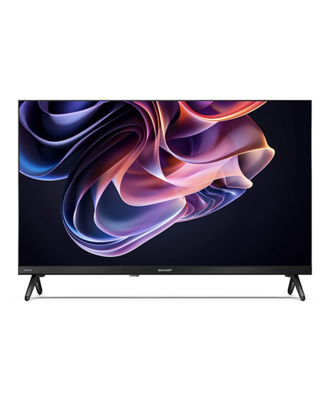 Sharp 24-inch HD LED Smart TV with Google Assistant, slim design and 60Hz refresh rate, ideal for home entertainment.