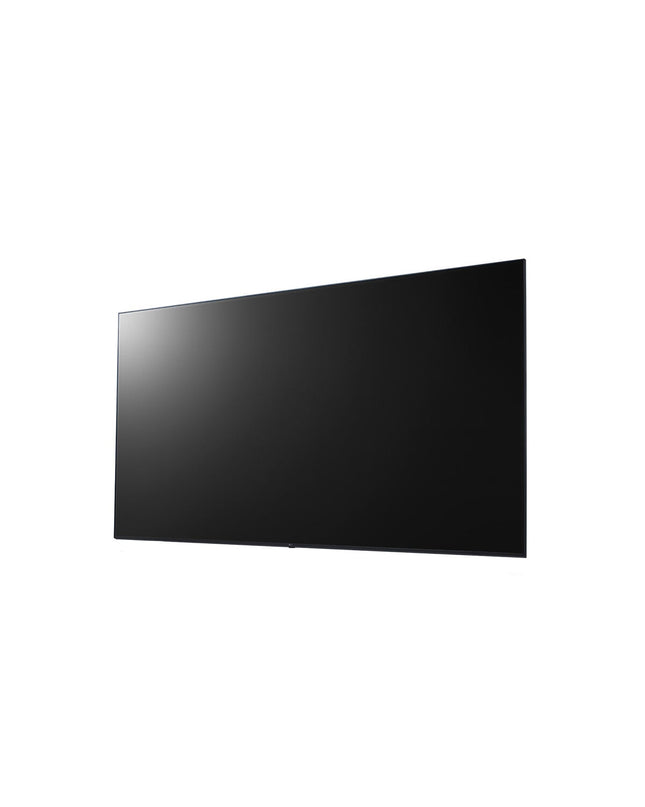 LG 86-inch 4K Ultra HD IPS D-LED Smart TV showing a vibrant screen with sleek black bezels for home entertainment.