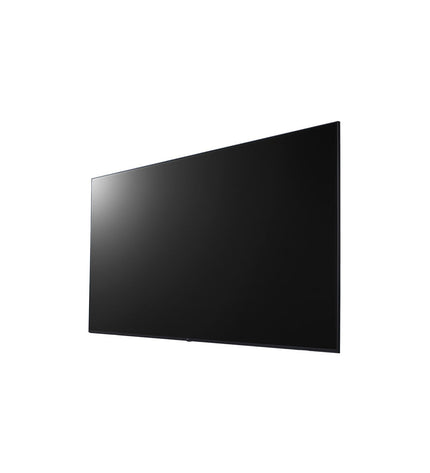 LG 86-inch 4K Ultra HD IPS D-LED Smart TV showing a vibrant screen with colorful images and a slim modern design.