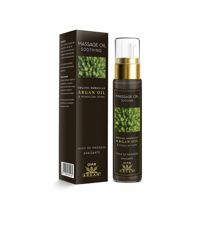 Diar Argan Aromatische Massageolie in 50 ml bottle with thyme, soothing and calming for health and personal care.