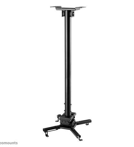 Neomounts CL25-550BL1 projector mount for electronics, TV, and home theater setup, shown on wall with adjustable arms and secure fittings.