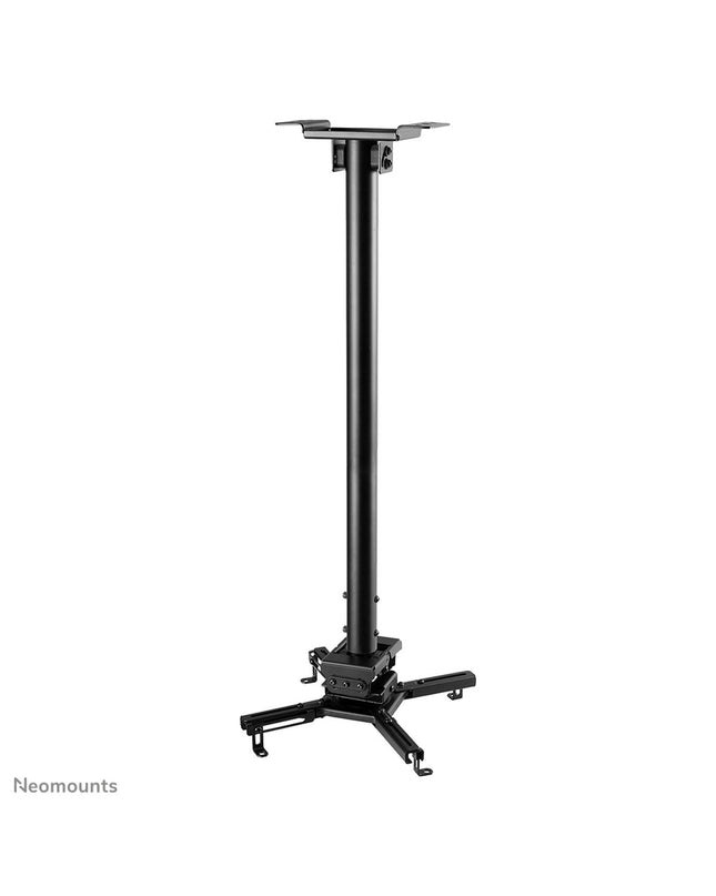 Neomounts CL25-550BL1 projector mount for electronics, TV, and home theater setup, shown on wall with adjustable arms and secure fittings.