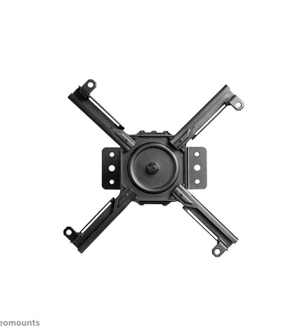 Neomounts CL25-550BL1 projector mount for electronics, TV, and home cinema setup, shown installed on a wall.