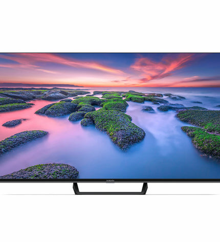 Xiaomi 43A2 43-inch 4K Ultra HD LED smart TV showing a vibrant screen with slim black bezels and modern design