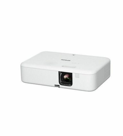 Epson projector V11HA85040 with lens and control panel, electronic device for home or office projection.