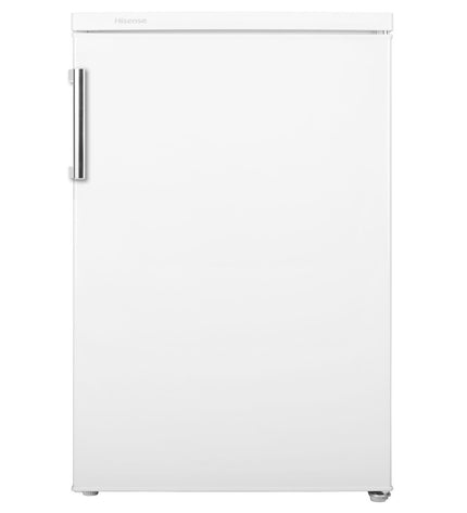 Mini-koelkast Hisense RL170D4BWE in wit, compact keukenkoelkast met deur en ventilatie, geschikt voor huis en koken.