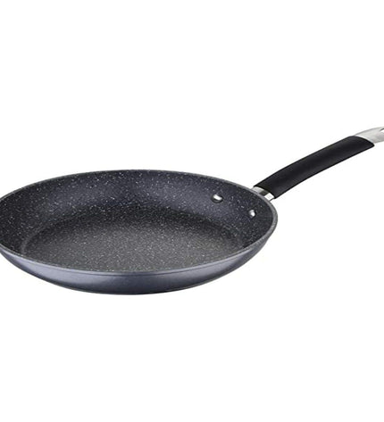 Black Masterpro BGMP-3281-BK 24cm hard-anodized aluminum frying pan for cooking and kitchen use.